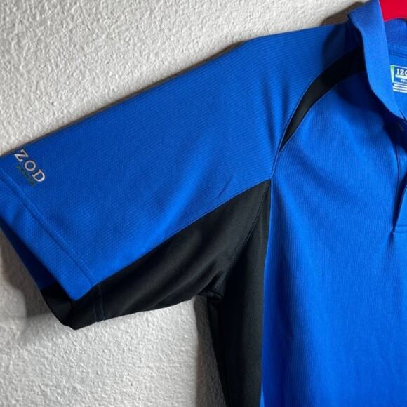 IZOD Men's Golf Polo Stretch Shirt Blue Sz Small - Picture 2 of 4